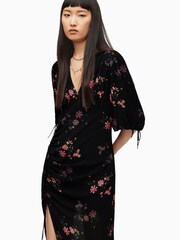 AllSaints Black Safiya Solanio Dress - Image 4 of 6