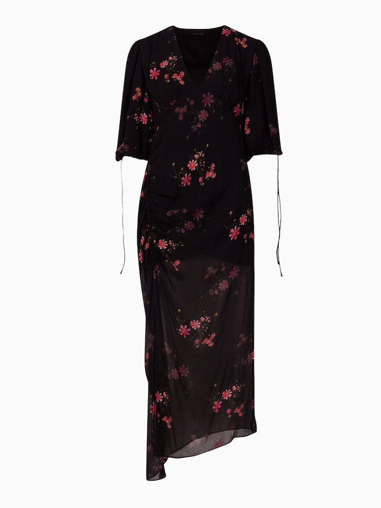 AllSaints Black Safiya Solanio Dress - Image 6 of 6