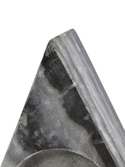 Libra Interiors Grey Marble Triangular Mantel Clock - Image 4 of 4