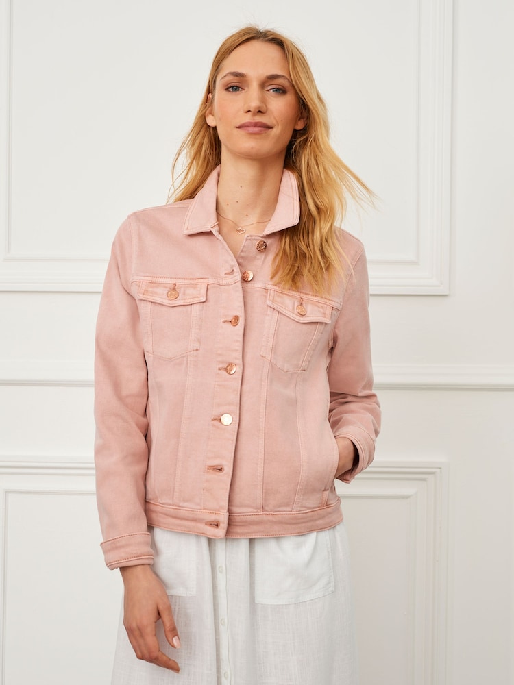Blush Pink Denim Jacket - Image 3 of 5