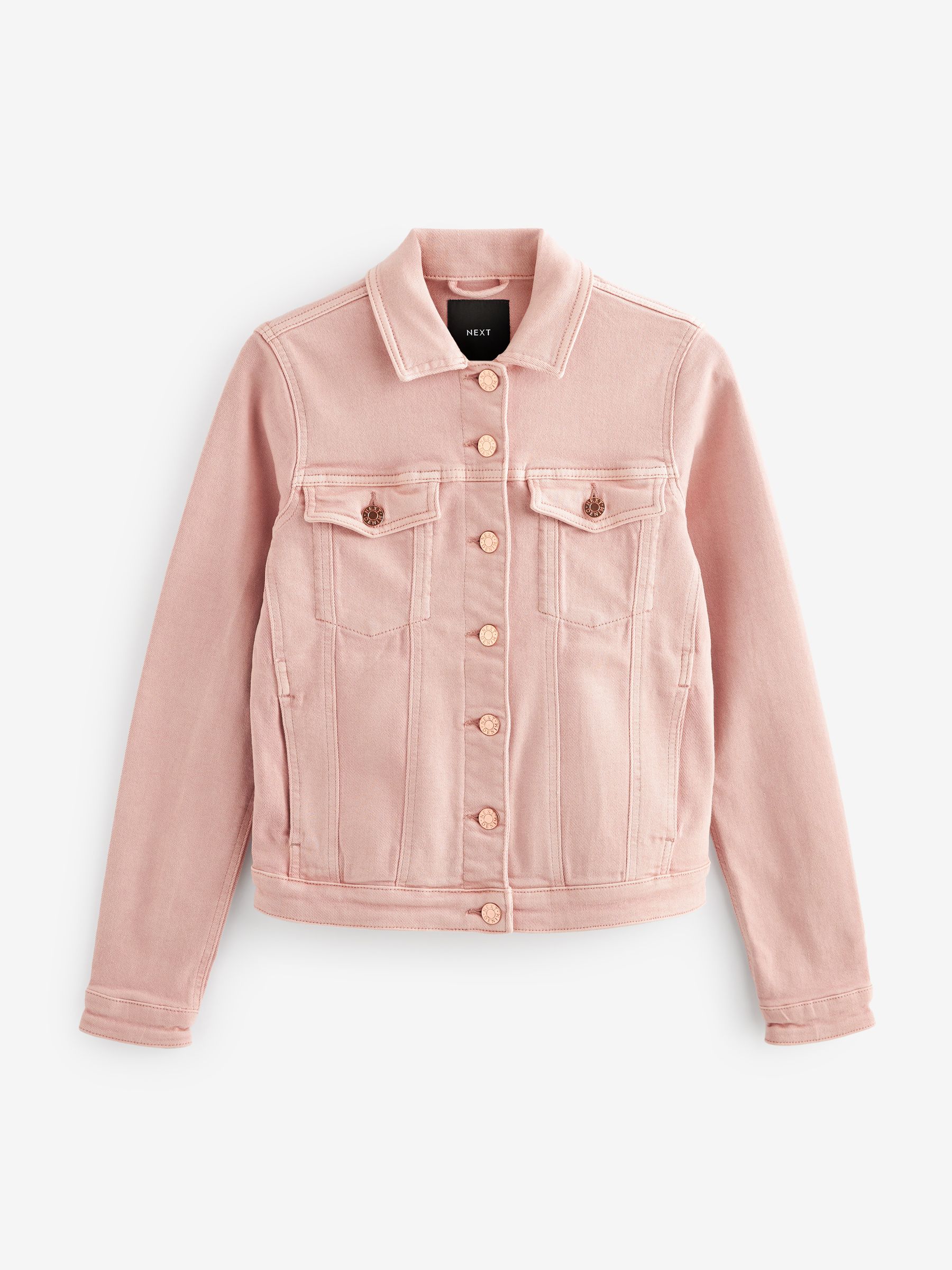 Pink denim jacket next discount