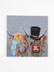 Steven Brown Art Grey McHappily Ever After Large Canvas Print - Image 3 of 4