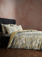 EW by Edinburgh Weavers Gilt Tivoli Tropical Havana Luxury 100% Cotton Cord Piped Duvet Cover and Pillowcase Set - Image 1 of 4