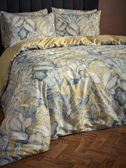 EW by Edinburgh Weavers Gilt Tivoli Tropical Havana Luxury 100% Cotton Cord Piped Duvet Cover and Pillowcase Set - Image 3 of 4