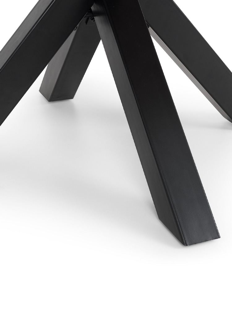 Julian Bowen Brown Berwick Round 6 Seater Dining Table - Image 5 of 5