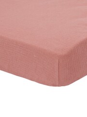 Little Dutch Pink Pure Pink Blush Fitted Bassinet Sheet - Image 2 of 2