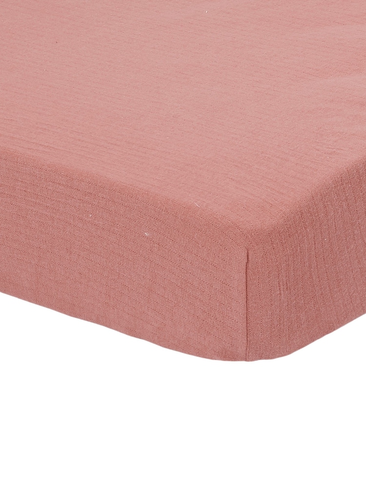 Little Dutch Pink Pure Pink Blush Fitted Bassinet Sheet - Image 2 of 2