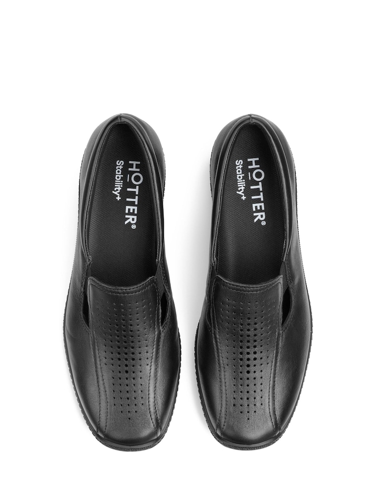 Hotter Calypso II Wide Fit Black Slip On Shoes - Image 4 of 4