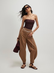 River Island Brown Cornelli Bandeau Top - Image 4 of 4