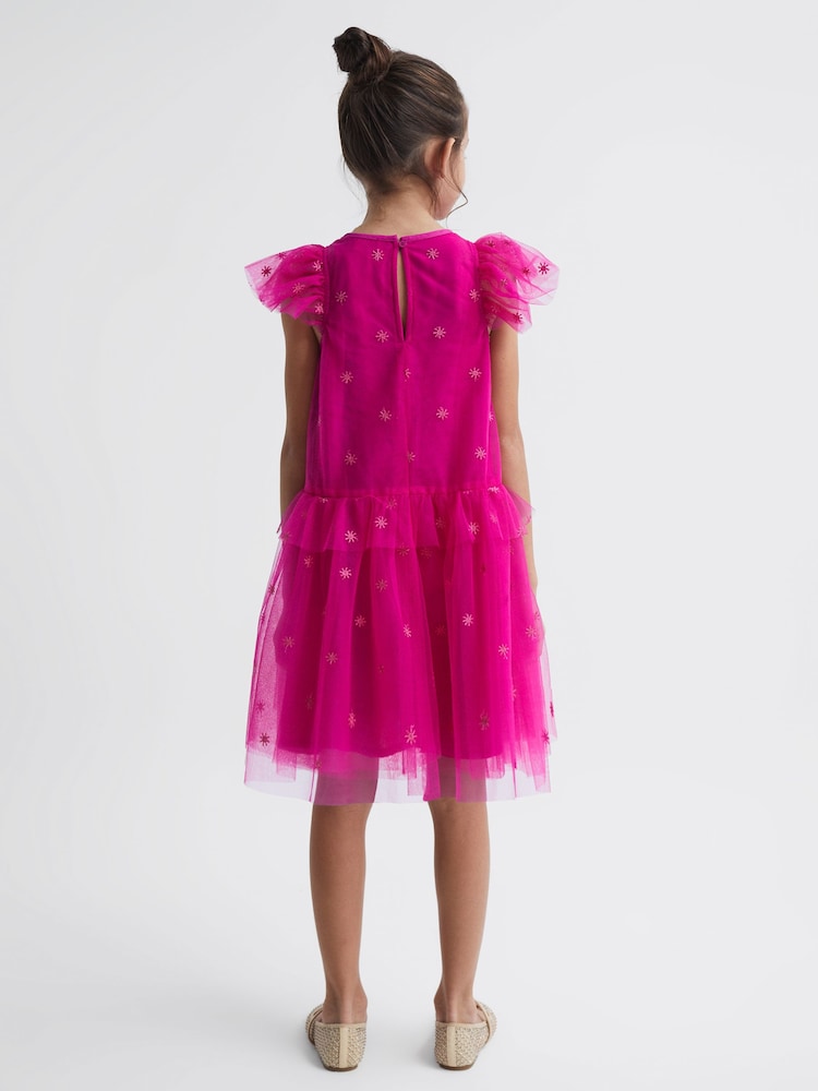 Buy Reiss Bright Pink Fifi 9-12 yrs Tulle Embroidered Dress from Next  Netherlands