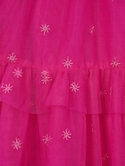 Reiss Bright Pink Fifi 9-12 yrs Tulle Embroidered Dress - Image 7 of 7