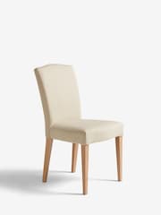 Laura Ashley Set of 2 Harley Natural Calderbridge Oak Effect Leg Dining Chairs - Image 4 of 8