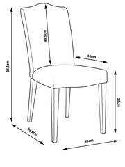 Laura Ashley Set of 2 Harley Natural Calderbridge Oak Effect Leg Dining Chairs - Image 8 of 8