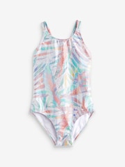 Ecru White Palm Swimsuit (3-16yrs) - Image 4 of 5