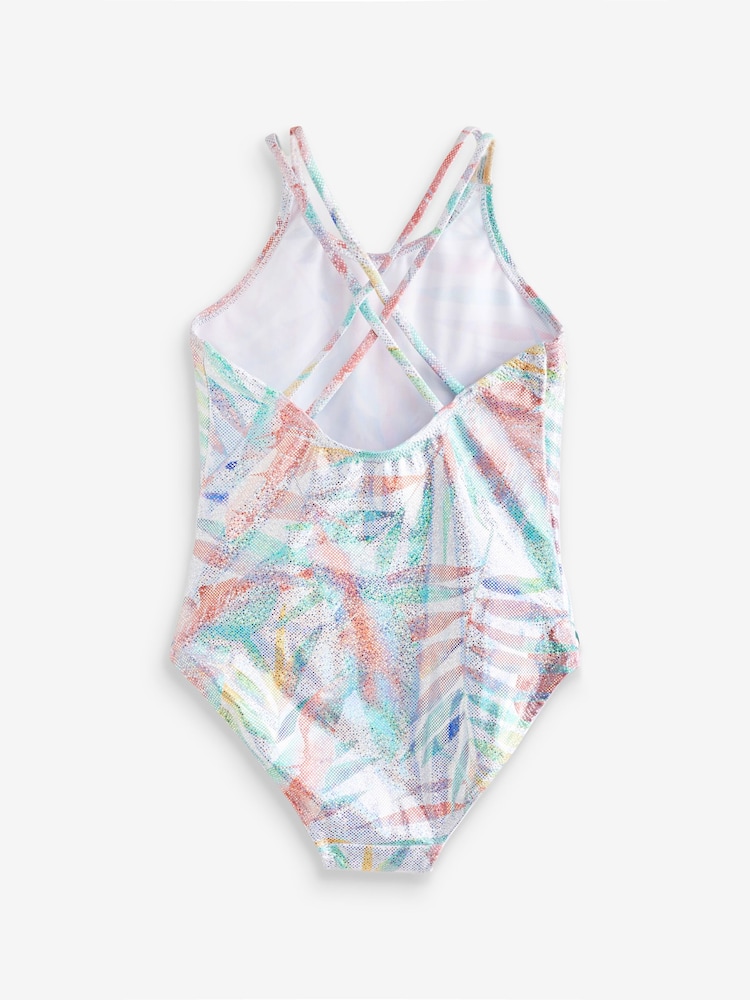 Ecru White Palm Swimsuit (3-16yrs) - Image 5 of 5