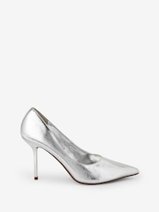 Silver Forever Comfort® Metallic Heel Court Shoes - Image 2 of 5