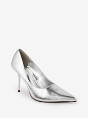 Silver Forever Comfort® Metallic Heel Court Shoes - Image 3 of 5