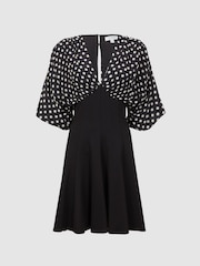 Florere Polka Dot Mini Skater Dress - Image 2 of 5
