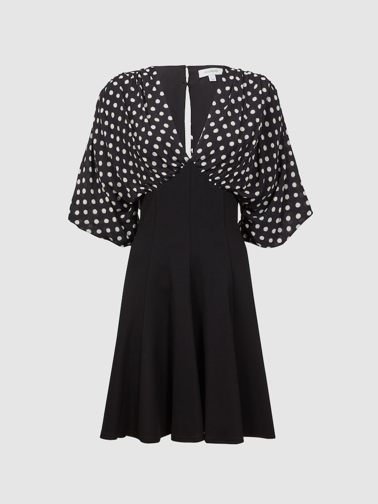 Florere Polka Dot Mini Skater Dress - Image 2 of 5