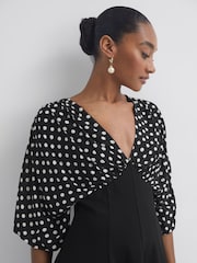 Florere Polka Dot Mini Skater Dress - Image 3 of 5