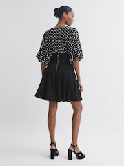 Florere Polka Dot Mini Skater Dress - Image 4 of 5