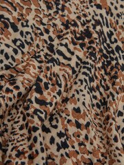 Reiss Brown Print Livia Senior Printed Jersey Dress - Image 6 of 8