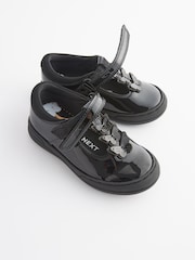 Black Patent Infant School Leather Butterfly T-Bar Shoes - Image 2 of 5