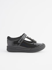 Black Patent Infant School Leather Butterfly T-Bar Shoes - Image 3 of 5