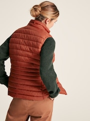 Joules Bramley Red Showerproof Packable Padded Gilet - Image 2 of 6