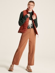 Joules Bramley Red Showerproof Packable Padded Gilet - Image 3 of 6
