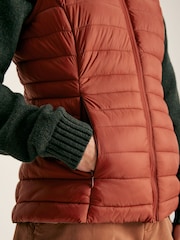 Joules Bramley Red Showerproof Packable Padded Gilet - Image 5 of 6