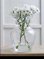 Pacific Clear Glass Tara Optic Large Vase - Image 1 of 4