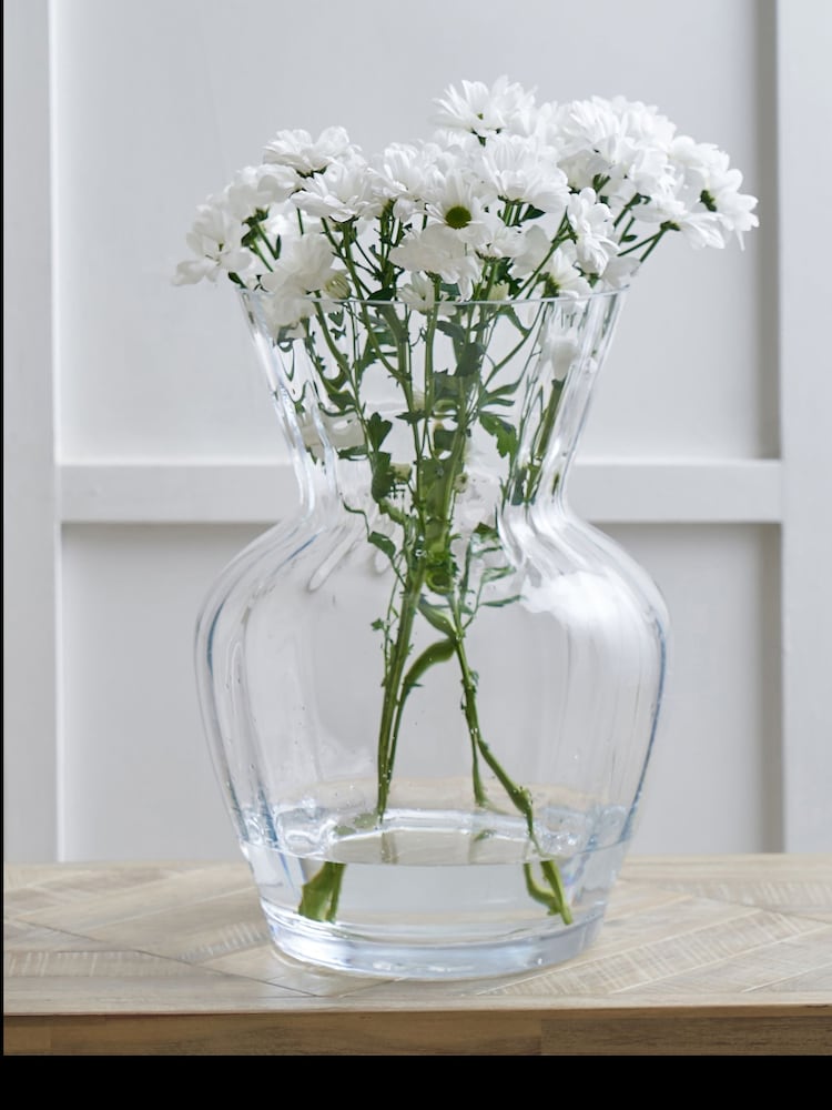 Pacific Clear Glass Tara Optic Large Vase - Image 1 of 4