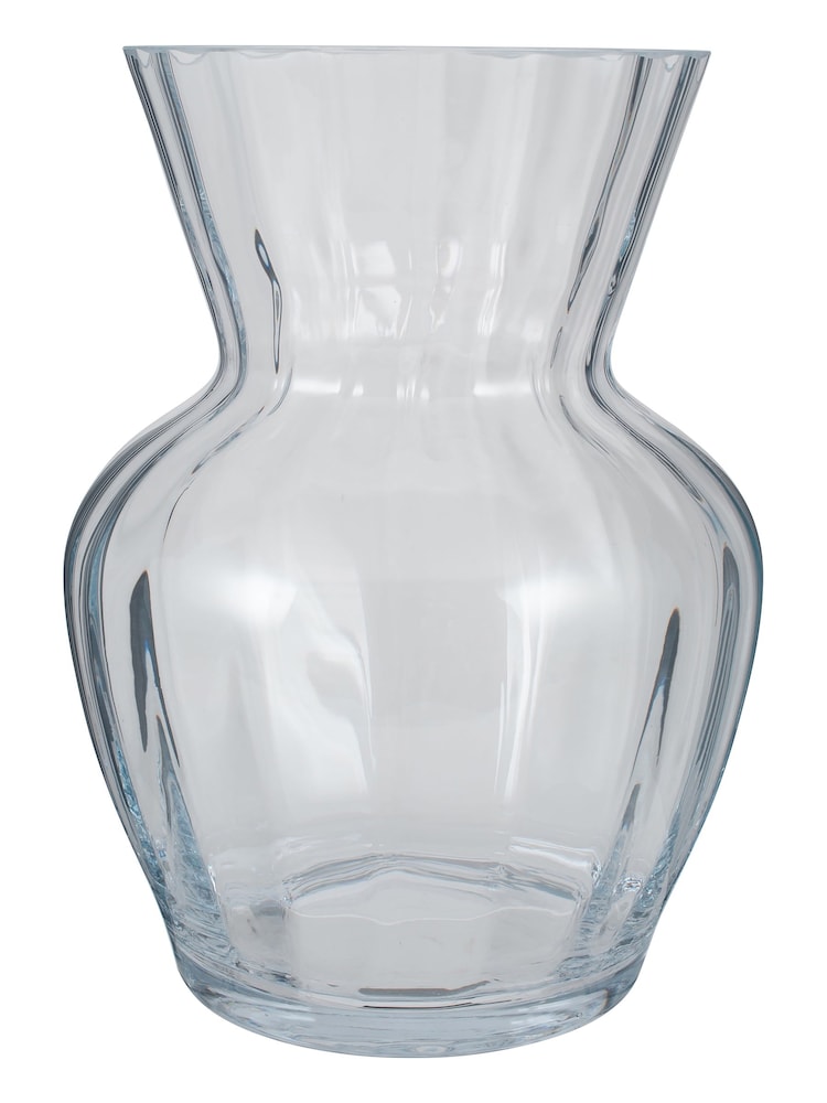Pacific Clear Glass Tara Optic Large Vase - Image 2 of 4