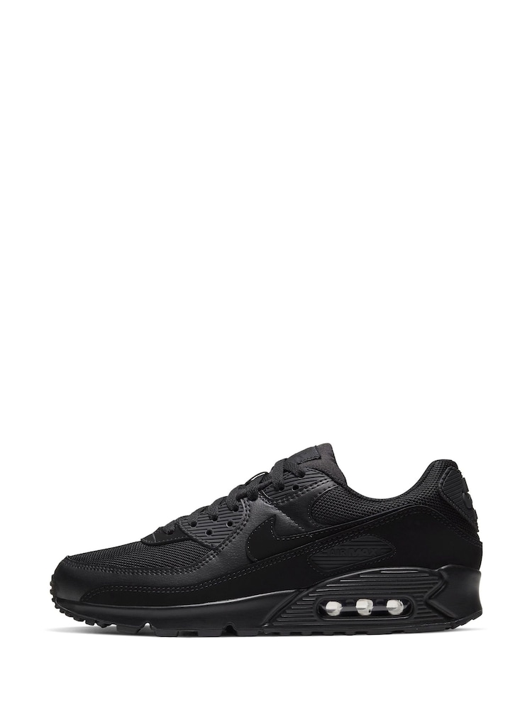 Nike Black Air Max 90 Trainers - Image 2 of 8