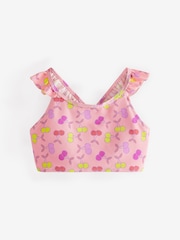 Fluro Pink Cherry Frill Sleeve Bikini (3-16yrs) - Image 5 of 8