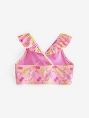 Fluro Pink Cherry Frill Sleeve Bikini (3-16yrs) - Image 7 of 8