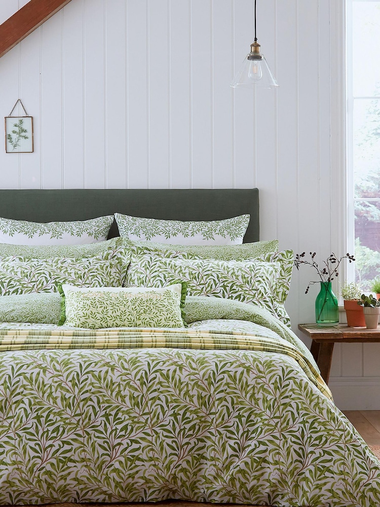 Morris & Co Green Willow Bough Duvet Cover - Image 1 of 3