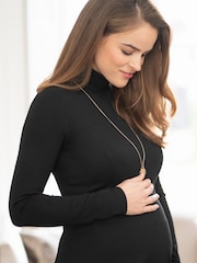 Seraphine Black Rollneck Maternity Dress - Image 4 of 4