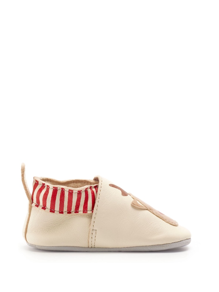 Start Rite Cream Fable Slip On Soft Leather Pram Shoes - Image 2 of 6