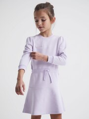 Reiss Lilac Maeve 4-9 yrs Relaxed Jersey Dress - Image 3 of 7