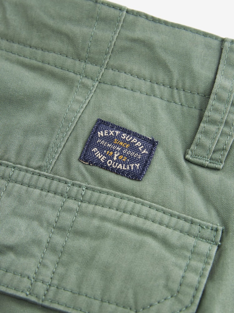 Grijs-groen - Cargoshorts van 100% katoen - Image 8 of 10