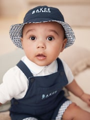 Baker by Ted Baker Seersucker Dunagrees, Polo and Hat Set - Image 4 of 13