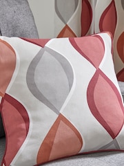 Fusion Red Lennox Ogee 100% Cotton Cushion - Image 1 of 2