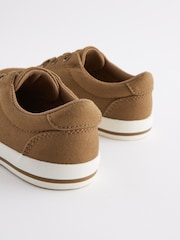 Tan Brown Elastic Lace Up Shoes - Image 3 of 6
