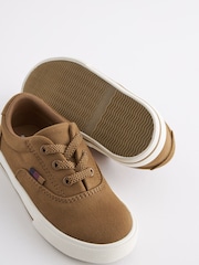 Tan Brown Elastic Lace Up Shoes - Image 4 of 6