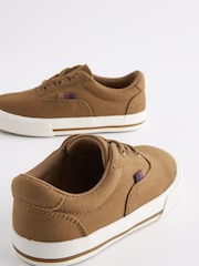 Tan Brown Elastic Lace Up Shoes - Image 5 of 6