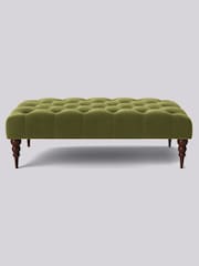 Swoon Easy Velvet Fern Green Plymouth Rectangle Ottoman - Image 1 of 3