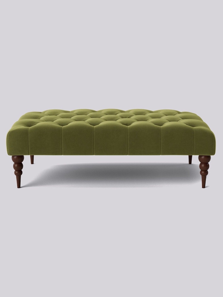 Swoon Easy Velvet Fern Green Plymouth Rectangle Ottoman - Image 1 of 3