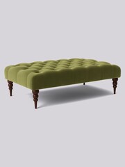 Swoon Easy Velvet Fern Green Plymouth Rectangle Ottoman - Image 2 of 3